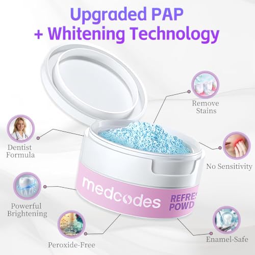 Image of Teeth Whitening Powder - Upgraded Pap + Hydroxyapatite Tooth Powder for Sensitive, Natural Teeth Whitening for Enamel Safe, Remineralizing Tooth Powder Toothpaste for Deep Clean Coffee Stain Removal