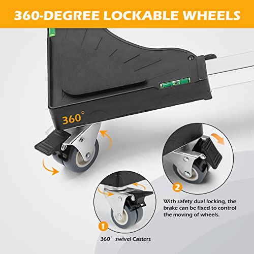 Nefish Furniture Dolly Adjustable Mini Fridge Stand Washing Machine Stand Mobile Roller With 4 Locking Swivel Wheels Universal Mobile Base Moving Cart For Dryer Refrigerator… #TOP1