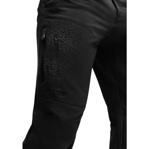 Maier Sports Herrmann, Herren Wanderhose, Wasserabweisende Outdoorhose für Trekking und Hiking, PFC-frei, mSTRETCH pro 2 & Dryprotec, Schwarz, 52 (W34/L32)