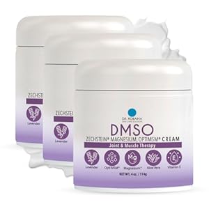 Dr. Robaina DMSO Cream – 99.9% Pure Pharmaceutical Grade | Soothing Lavender Scent for Skin Wellness | with Zechstein Magnesium, Arnica, Aloe Vera, Vitamin E – 4 oz | Pack of 3 | Made in USA