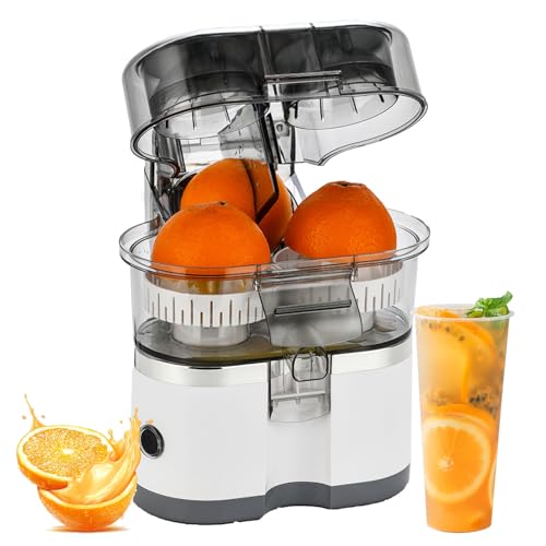 Presse-agrumes électrique à Double tête, presse-agrumes 500ml, moteur 18000 tr/min, pour Oranges, citrons, fruits entiers, usage domestique white