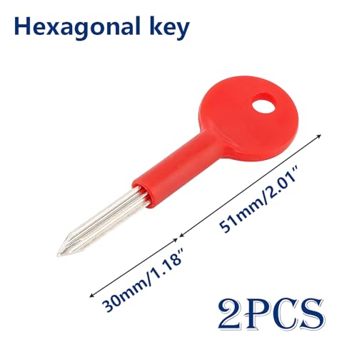 Ctyjia 2 PCS Universal Door Security Rack Bolt Key, Window Key, Spare Star Key - Image 2