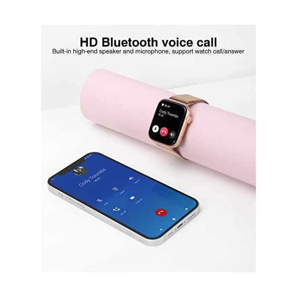 Smart Watch for Women with Bluetooth Call Answer/Dail,1.9'' HD Full Touch Screen Fitness Tracker, Smartwatch with Heart Rate Blood Oxygen Blood Pressure Sleep Monitor for Android and iPhone - Image 4