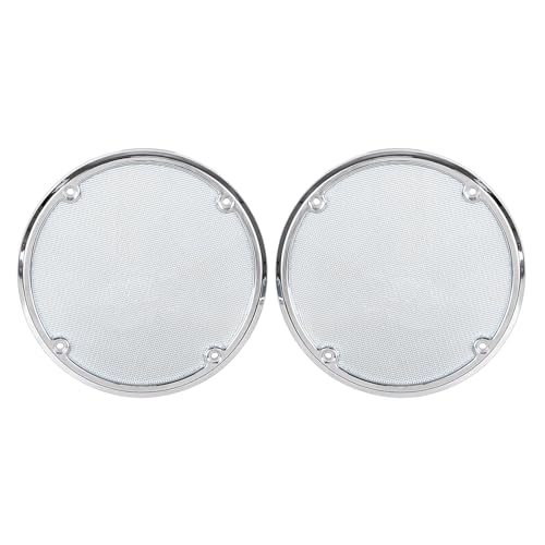 Image of Chrome Rear Speaker Mesh Cover for Harley Electra Glide FLHTCU /FLHTK Tri Glide Ultra FLHTCUTG Road Glide FLTRU 2014-2023