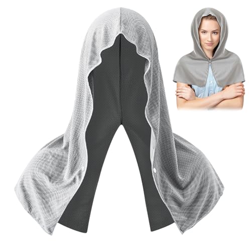 Cooling Hoodie Towel, Absorbent Quick-Drying Cooling Towel for Neck and Face, Sweat Towel, Cooling Neck Wrap Sport Head Towel, Long-Lasting Cooling and Sun Protection in Hot Weather for Sports Fitness
