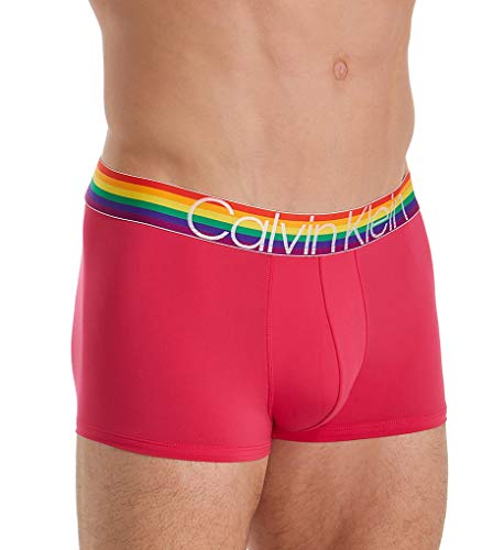 Calvin Klein Men's Steel Micro Low Rise Trunks, Crissie Pink, M