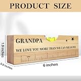Fathers Day Birthday Gifts for Grandpa Dad from Daughter Son Wife Wooden Spirit Level Valentines Christmas Thank You Gifts Ideas for Daddy New Dad Papa Grandpa