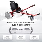 CO-Z Hoverboard Go Kart Adjustable Hoverkart Seat for Electric Self Balancing Scooters Fit Hover Board Sizes 6.5", 8" And 10" Hoverkart For Hoverboards (Red) - Image 3