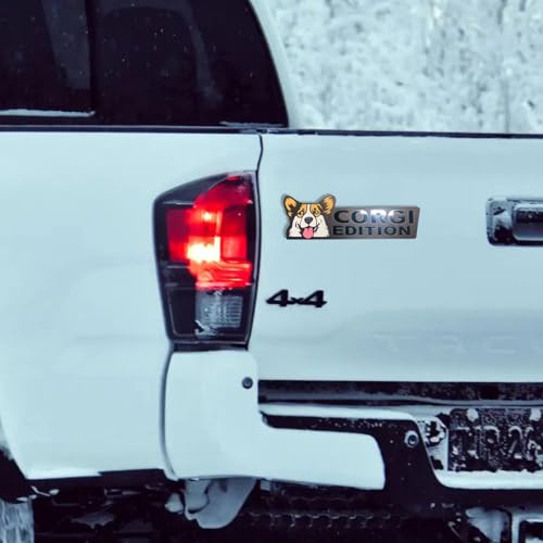 Image of Dog Edition Car Badges, 3D Dog Car Badge Laser Cutting Car Emblem, Car Exterior Emblems Badge,Cute Dogs Badge Rated Car Decals Bumper Stickers Decoration(Corgi)