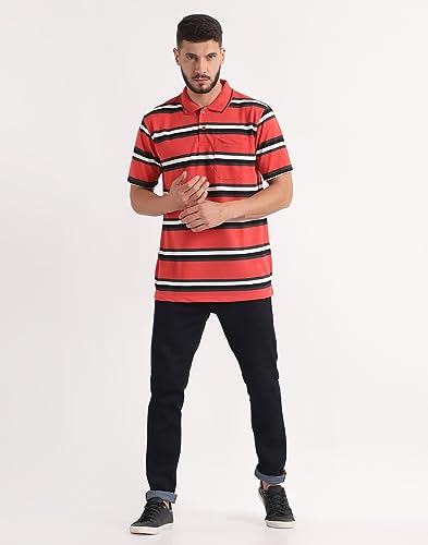 Image of INKKR Highflay Striped Men Regular Fit Polo Neck T-Shirt Combo