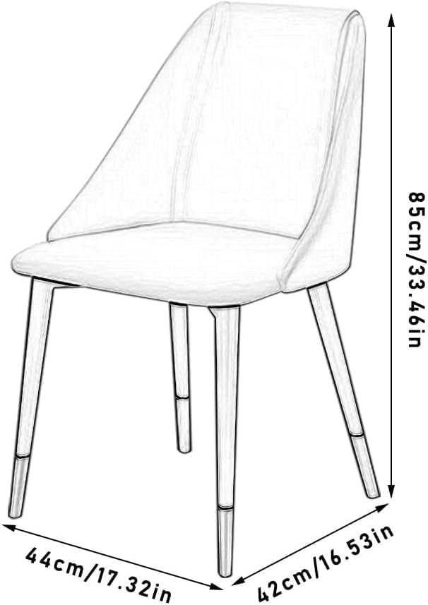 Miniatura 3 de 1 Pcs S, Pu Leather Golden Legs Modern Chairs Living Room Apartment Balcony Reception Chair Chairs,Grey-Golden Legs