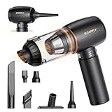 Car Vacuum Cleaner 25000PA Handheld Vacuum with LED, SOARFLY 4 in 1 Air Duster and Cordless Vacuum Cleaner Strong Cyclonic Suction Blowing Brushless Motor, for Pet Hair, Car, Home, Office, Kitchen