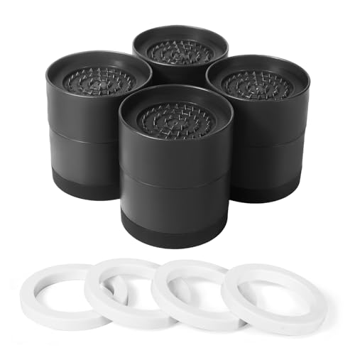 Umelee テーブル 高さ調整 机 8.7cm上げる テーブル 脚 継ぎ足し 3段階式 テーブル高さ調整器具 コタツ 高さ上げ ベッド・ソファー 足上げ こたつの高さを上げる足 家具・家電向け 滑り止め 床に傷防止 耐荷重1000kg 4個入り ブラック