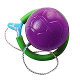 Esta pelota omitida se enrolla alrededor de un pie mientras que el otro pie salta sobre las bolas unidas a la cuerda, gira con la pierna para mover el juguete y salta sobre la pelota y el cordón.