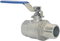 DanSpeed 1-Inch Full Port Ball Valve, 304 Stainless Steel Male x Female NPT, 1000 WOG Heavy Duty for Water Oil Gas