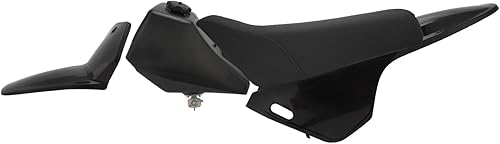 Miniatura 2 de JFG RACING PW80 Kit De Plásticos,Dirt Bike Mini Bike Guardabarros Trasero Kit De Tanque De Gas Para PW 80/PW80 - Negro