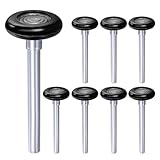 QUARKZMAN 8 Stück 1.8" Schwarze Nylon Garagentor Rollen Für 2" Garagenschiene 4.25" Lange Achse Leise Garagentor Räder 8 Kugellager Schwarz