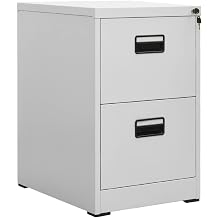 Kilitli A k Gri Metal Dosya Dolab  - 46 x 62 x 72,5 cm, Ofis  elik Saklama Dolab , Ev ve Ofis i in G venli D zenleyici, Dayan kl  ve  k Tasar m