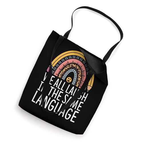 Bolsa tote para profesores de inglés: 'We All Laugh In The Same Language', vuelta a clases miniatura 2