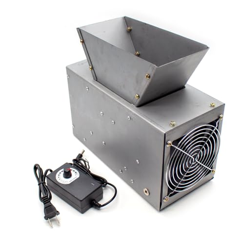 Bird Food Blowing Shell Machine Adjustable Grain Cleaning Screening Machine Winnower Wind Sheller AC 100-240V