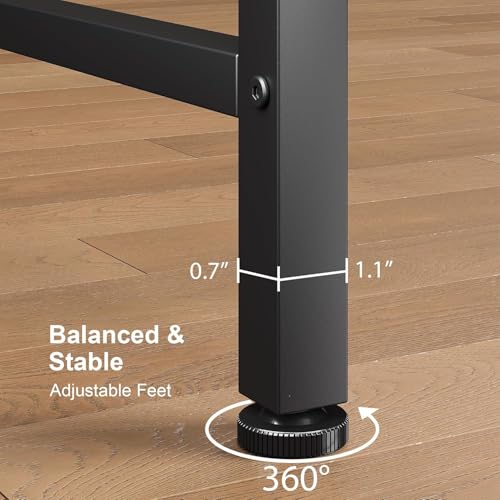 Garvee Entraditas Recibidores, Consola Recibidor, con Espacio de Almacenamiento, Mesa de Sofá Estrecha con Diseño en V,110 * 25 * 76 cm(Negro) - imagen 6