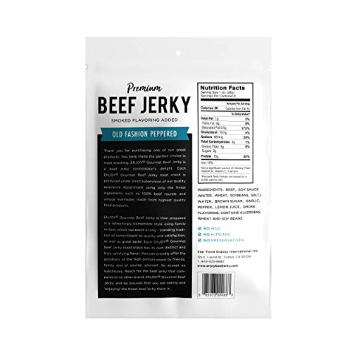 Enjoy Beef Jerky Old Fashion Peppered, 8Oz (Pack Of 1) #TOP1