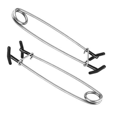 DADADEFEIJI 2 Pcs Fish Mouth Spreader Fish Mouth Opener Spring Steel Jaw Retractor Stainless Steel Fish Mouth Hook Remover Jaw Spreader Fishing Accessories Cover