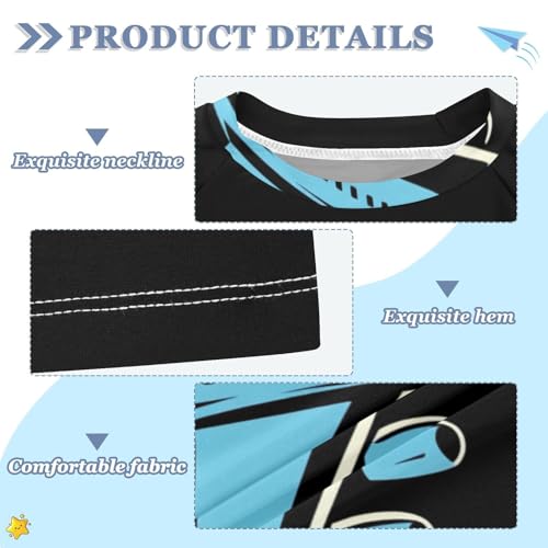 Boys Swing Shirts Aircraft Airplane Black Cartoon Rashguard Short Sleeve Kids T-Shirts Sun UPF 50+3