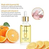 Nail Cuticle Oil 15ml with Organic Vitamin E & B, Cuticle Oil for Nails, Jojoba Nail Cuticle Oil,Nail Oil Soothe Moisturize with Dropper Design for Dry Rough Nail Care Repair (Orange) - Image 4
