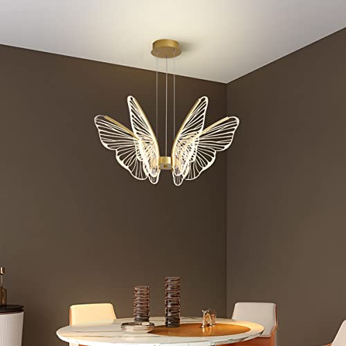 Chandelier LED papillon scandinave à 6 têtes pour salon et chambre