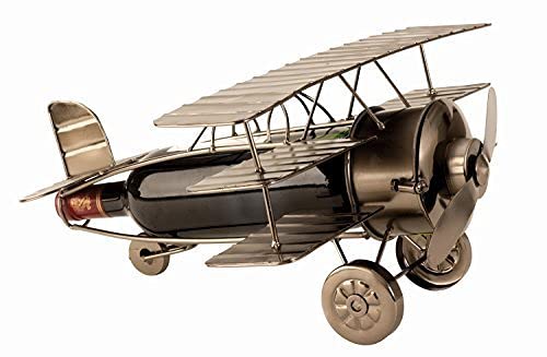 Mel-O-Design Porte Bouteille de vin Moderne Support de Bouteille Aviator de métal Hauteur 20 cm Longueur 38 cm