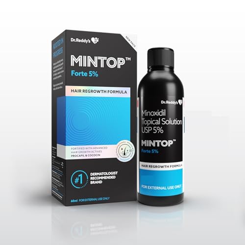 Image of Mintop Forte 5% - Bottle of 60ml Solution Hair Restore Formula with Minoxidil | Reduces Hairfall