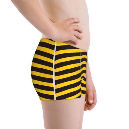 Boys' Cotton Boxer Brief Soft Underwear-Bee Stripe2