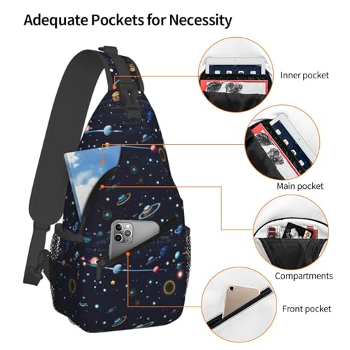 Mochila de bandolera con mapa de constelación miniatura 4