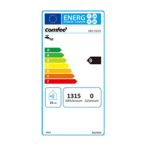 COMFEE' D80-15ED3 Scaldabagno Elettrico Murale ad