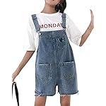 Women’s Juniors Relaxed Fit  Ripped Bib Overalls Shorts Denim Jean Shortalls www.denim.fit
