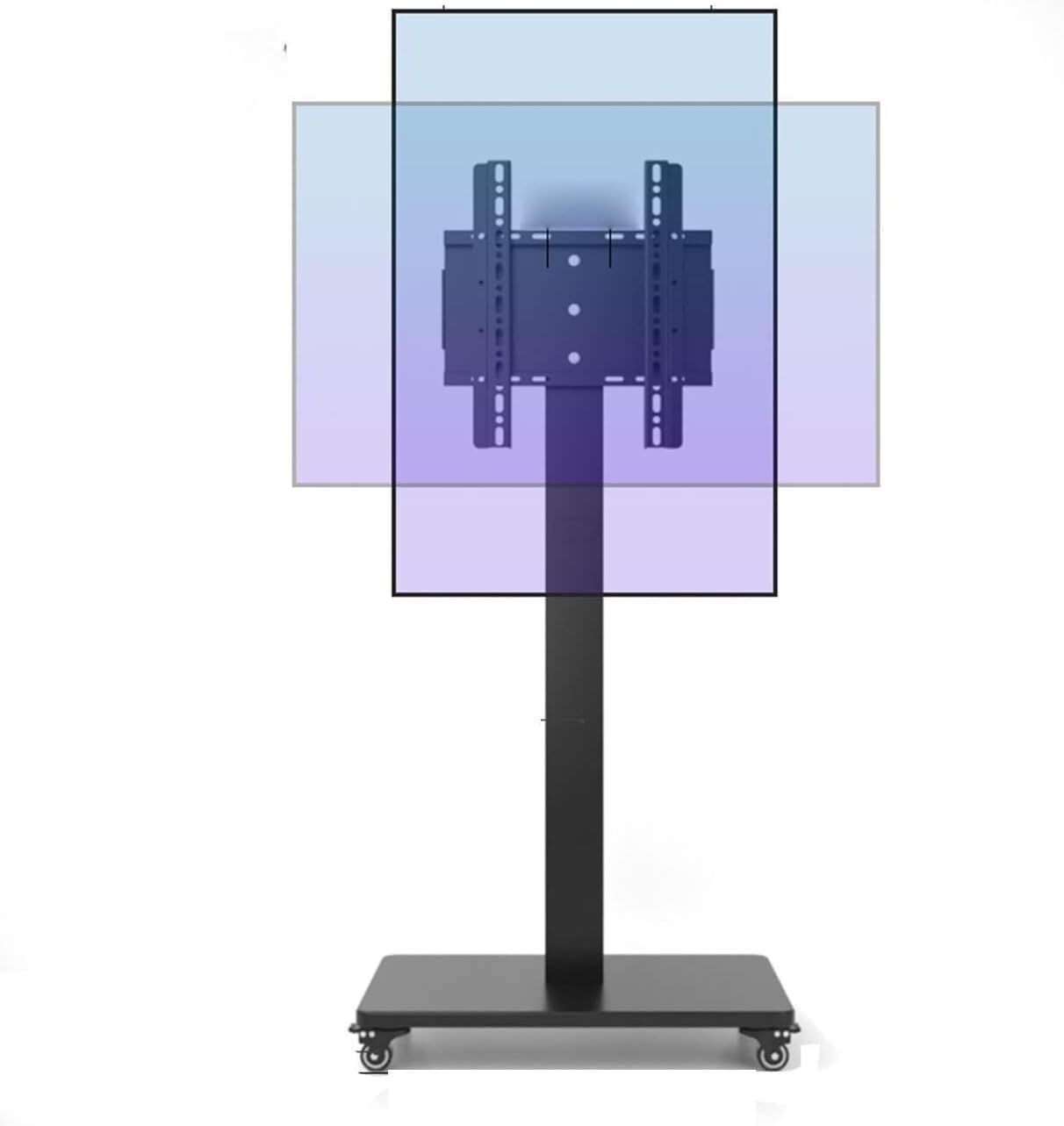 CucCe Floor standing TV stand on wheels With Swivel TV Cart on Wheels - Portable Rolling Floor TV Stand Holds, for 32-65 Inch LED Flat Screen Pushchair TV trolley