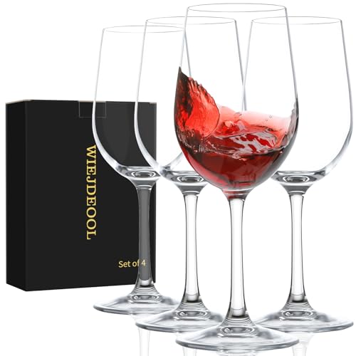 Best Most Unique Wine Glasses 8 Red Wine Glasses Set of 4, 11oz, Premium Crystal Wine Glasses Hand Blown, Unique Birthday Gift or Wedding Anniversary