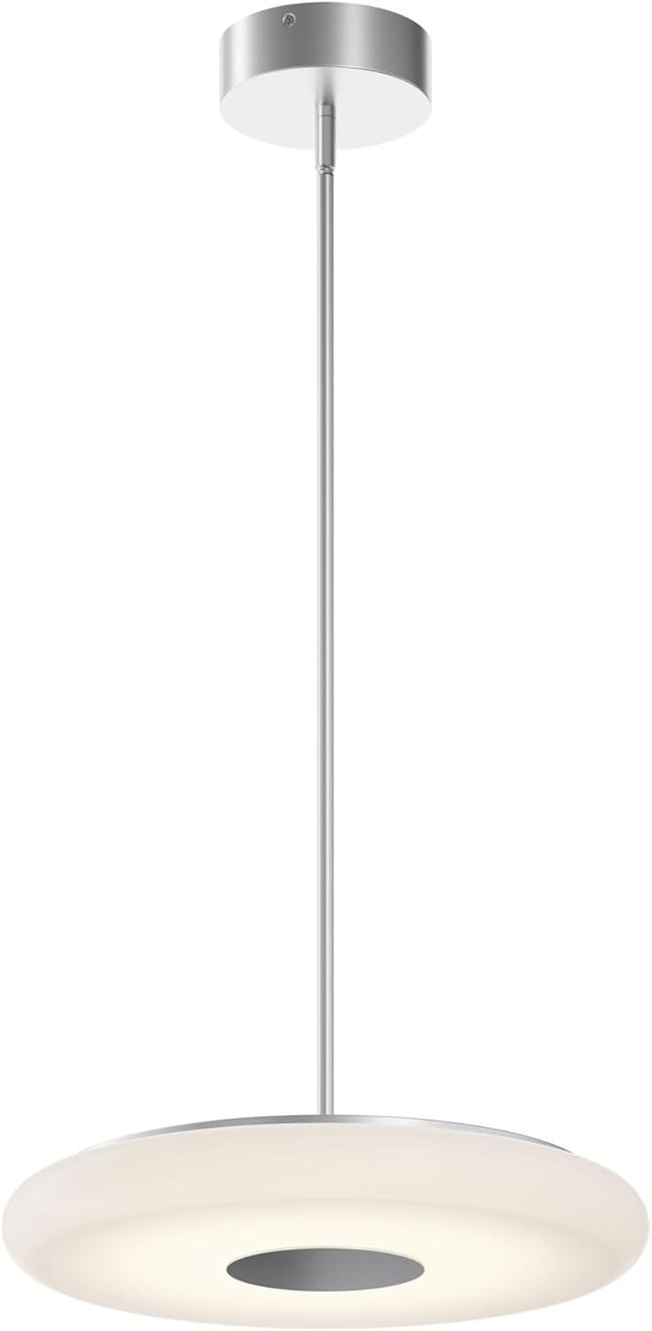 AFX JUNP18LAJUDBK June 18 Inch LED Pendant Light | 3 Inch Height | 30 Watts | 1800 Lumens | Selectable 5CCT 2700K–5000K | Adjustable Stems Included | Sloped Ceiling Compatible | Black Finish