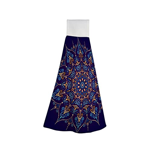 Baegutly Hanging Hand Towel Mandala Floral Flower Spot Polka Dots Purple Vintage Striped Kitchen Tie Towel Fingertip Towel Washcloth Tea Towel #TOP23