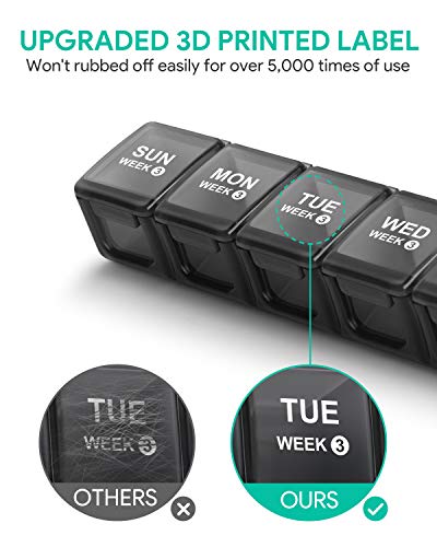 Image of TookMag XL Monthly Pill Organizer 28 Day Pill Box, Large Medicine Pills Organizer 4 Weeks, One Month Pill Box Pill Case Travel Pill Organizer with Dust-Proof Container /Vitamin /Supplements