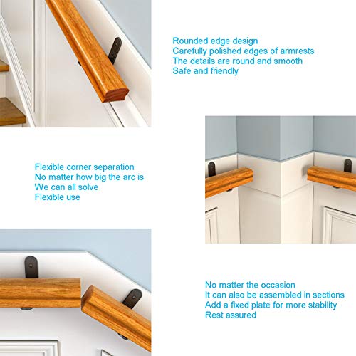 Main courante en bois pour escalier intérieur protégeant les enfants et aînés