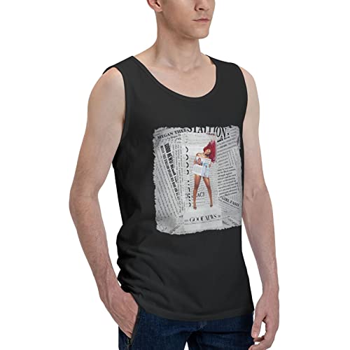 Megan And Thee Or Stallion Good News Tank Tops Men Gym Shirts Undershirt Workout Tank Tops Black Large #TOP1
