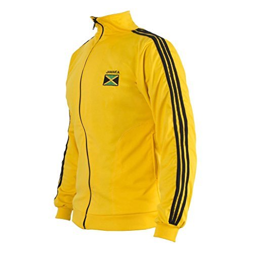 JL Sport Reggae Jamaica Flag Sudadera con Cremallera Amarilla Jersey Chándal Rasta...