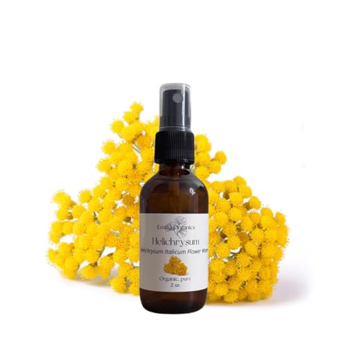 Helichrysum Hydrosol, Organic, Pure, Natural 2 Fl Oz (Pack of 1)