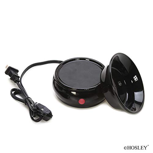 image for Hosley Black Ceramic Electric Fragrance Candle Wax Warmer. Ideal for S