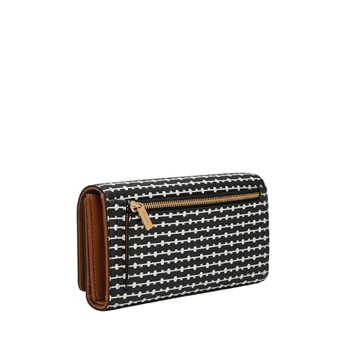 Image of Fossil Women's Logan Leather Wallet RFID Blocking Flap Clutch Organizer