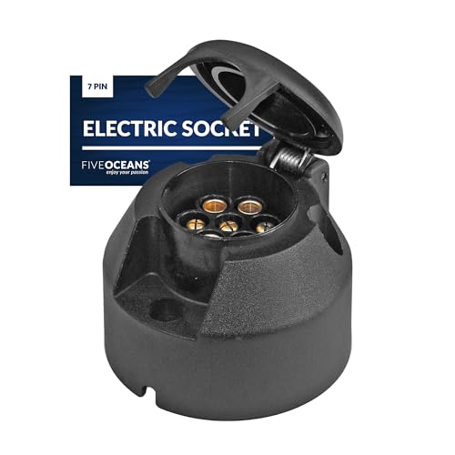 Five Oceans 7-Way Round Trailer Socket - FO2355
