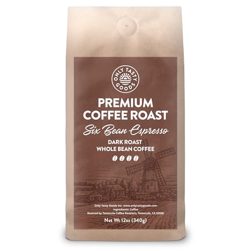 6 Bean Espresso Dark Roast Whole Bean Coffee 12 oz miniatura 1