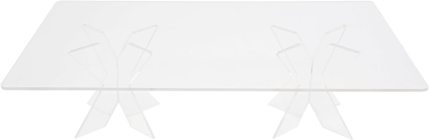 DYNAMI Clear Acrylic Display Riser 22.8" x 15",5.9" H Dessert Display Stand Food Riser,Acrylic Cupcake Stand Serving Tray Stand,for Wedding Birthday Party